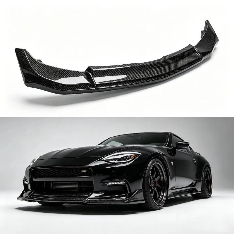 Real Carbon Fiber Front Lip Splitter for Z 400Z RZ34 2023-2026 Front Bumper Spoiler Car Exterior Tuning Body Kit Parts