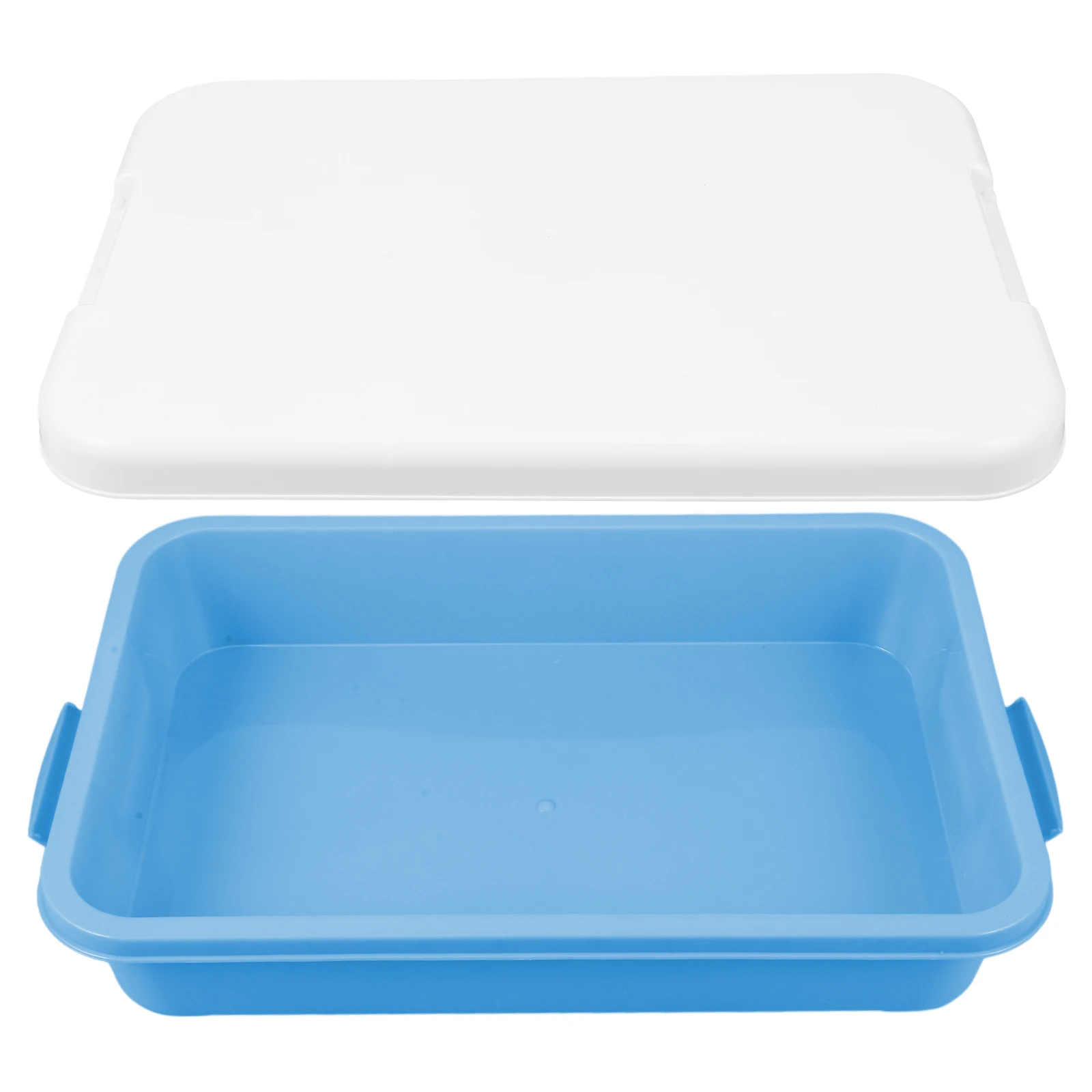 صينية رمل محمولة مع غطاء صندوق رمل بلاستيكي صغير للأطفال في الفناء الخلفي على الشاطئ، حل تخزين عالي التحمل للاستخدام الداخلي في الهواء الطلق #6