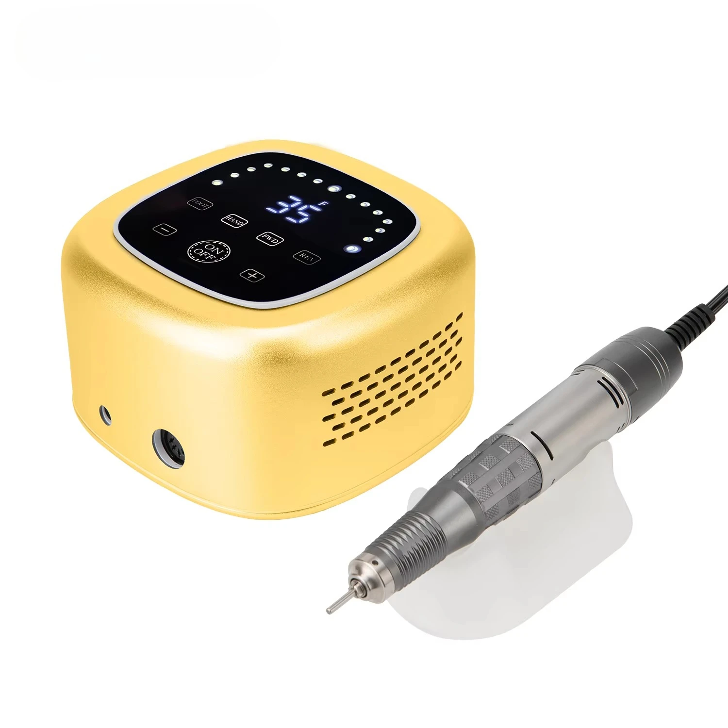 Mesin Bor Kuku Profesional Logam untuk Salon, Set Mata Bor Bebas Pasang, Tenaga Kuat, Suara Rendah