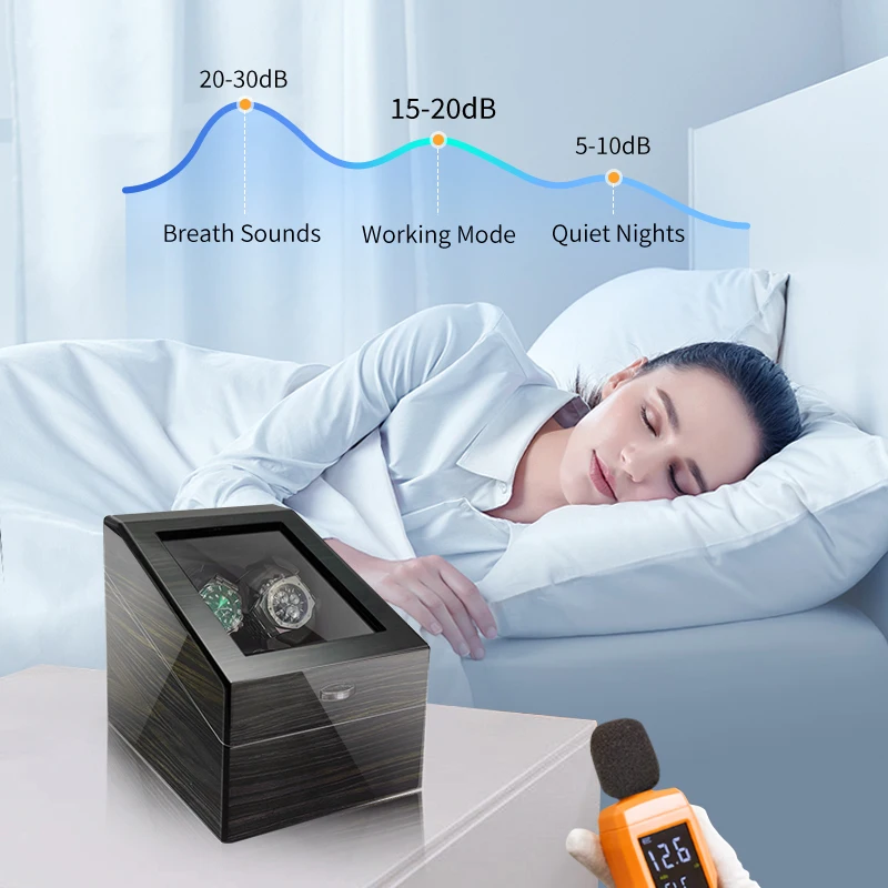 กล่องหมุนนาฬิกาอัตโนมัติ 1 ชิ้น, กล่องใส่นาฬิกา 3+3 ช่อง, กล่องเก็บนาฬิกาความจุขนาดใหญ่, มอเตอร์เงียบ, ไฟ LED, หมอนรองนาฬิกาแบบนุ่ม