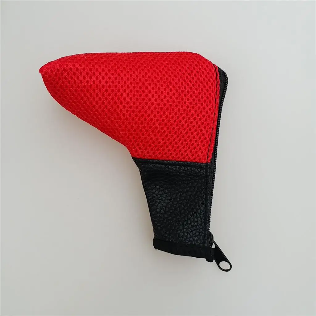 Golf Head Cover Blade Putter Case Durable Polyester PU Washable Anti Clank Zip for Golf Equipment Use