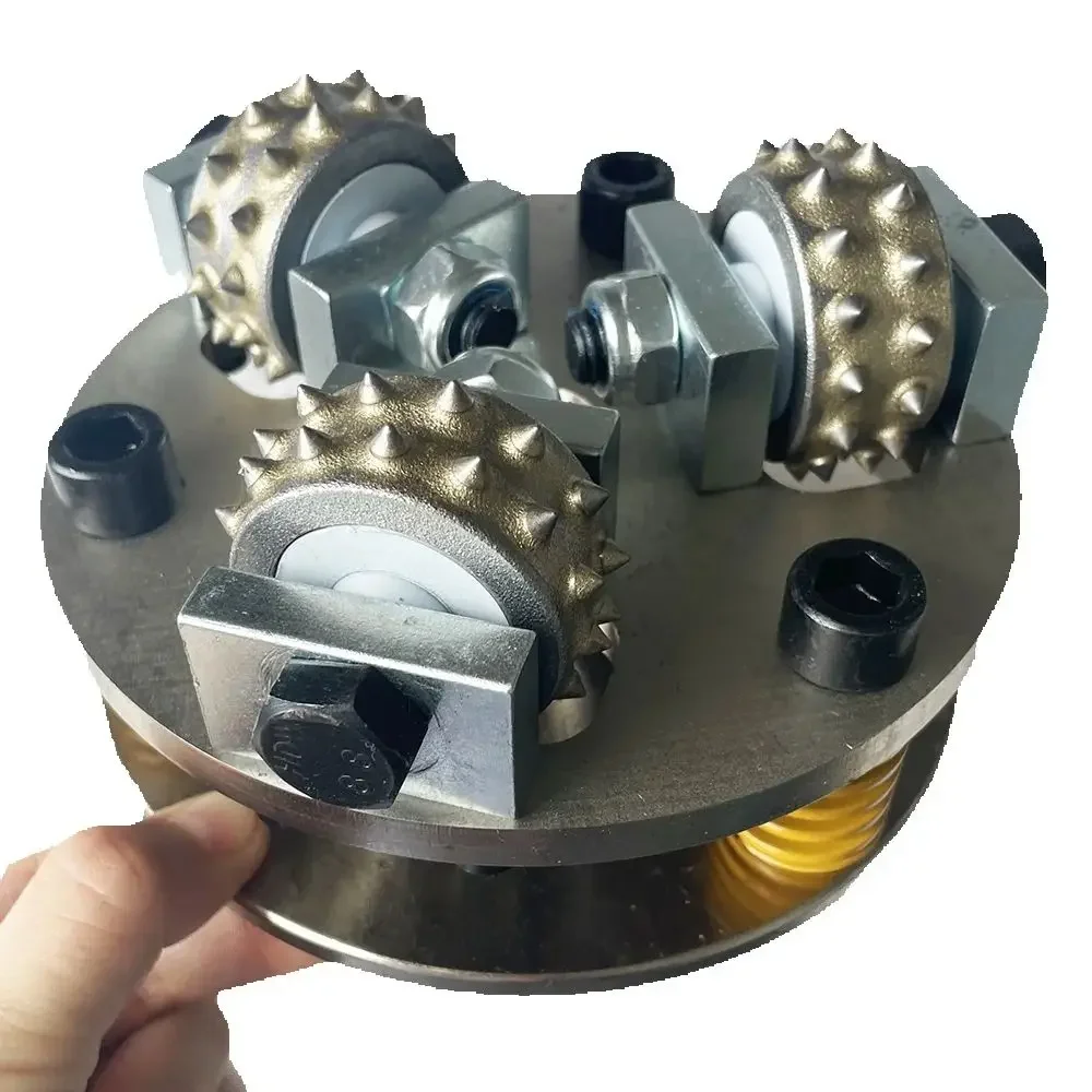 150mm Abrasive Tool Diamond Alloy Bush Hammer Litchi 3-Rollers For Grinding Polishing Stone Marble Granite Concrete Floor