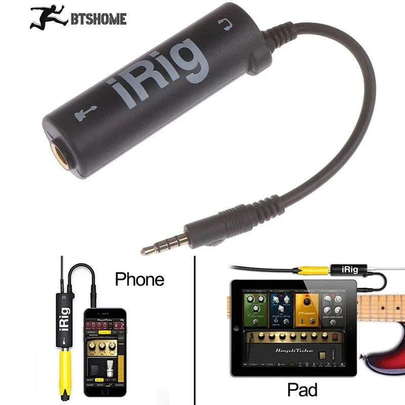 Hot Guitar Interface I-Rig Converter Replacement For Phone Audio Interface Guitar Tuner Line Irig Converter