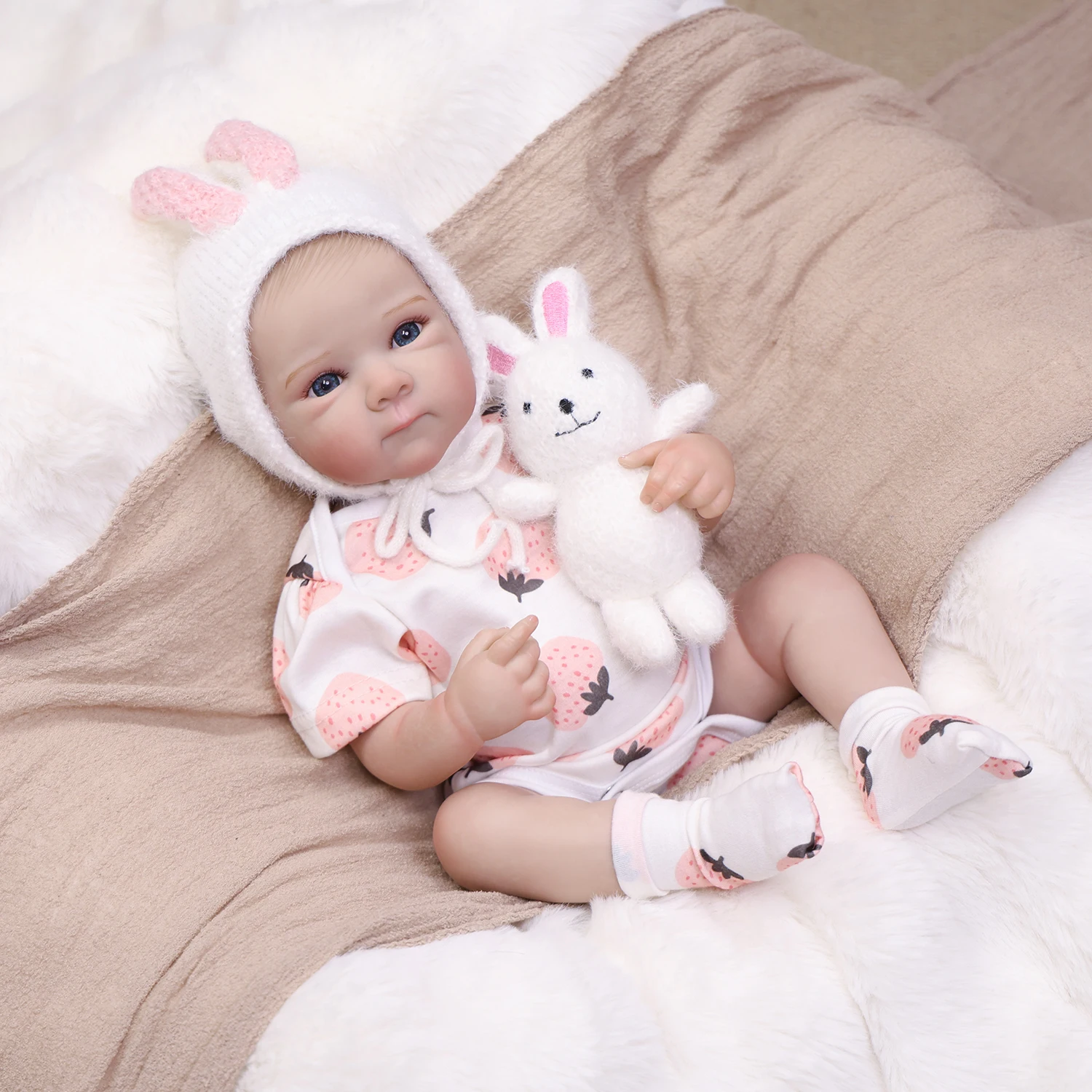 

KEIUMI Reborn Baby Dolls 20-inch Full Silicone Mandie Girl Realistic Reborn Baby Doll & Accessories, Reborn Toddler for Kids 3+