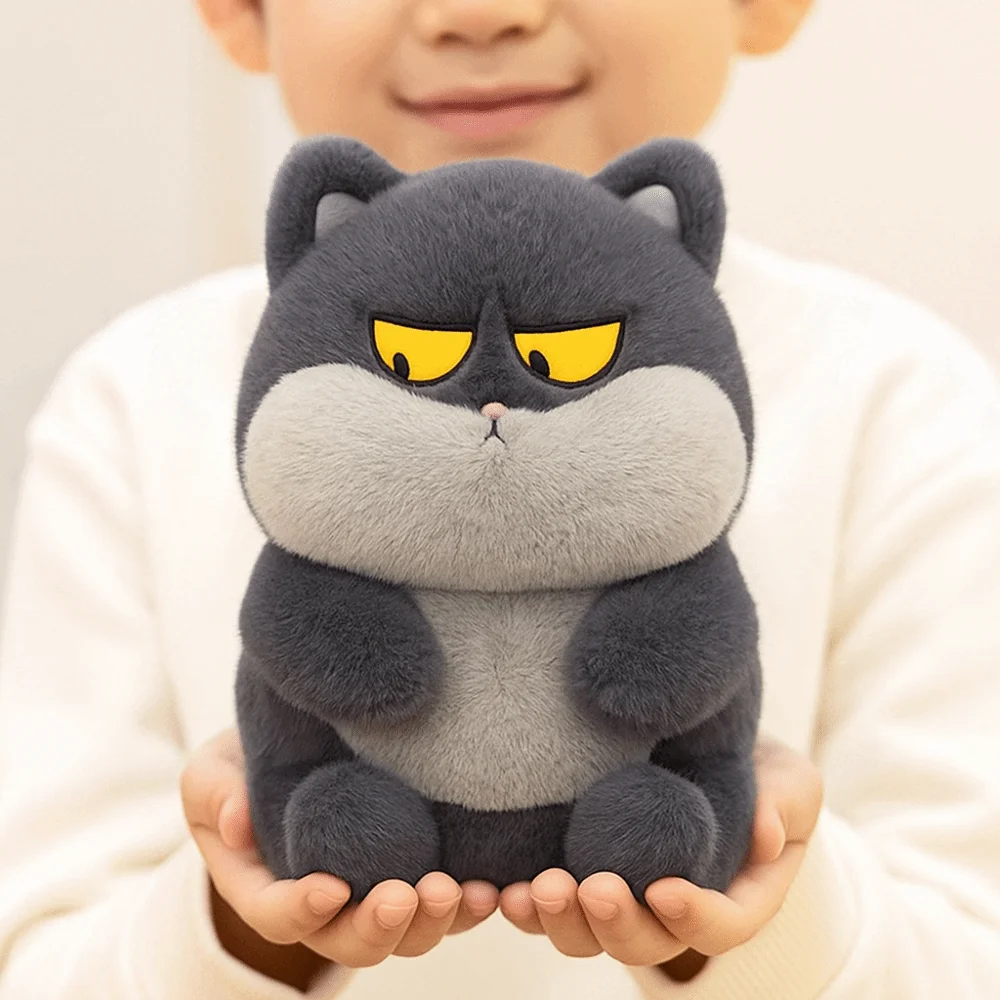 Amusant PP coton animaux chat interactif à la main chat en peluche moelleux confortable Kitty animaux en peluche décor à la maison