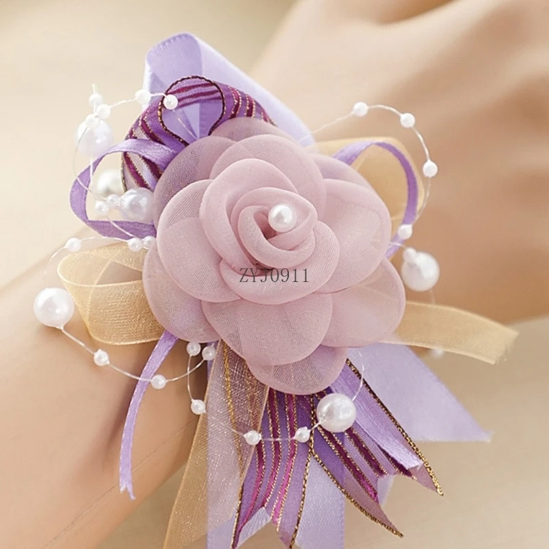 * Fiore da polso decorativo per donna Fiore da sposa Corpetto da polso Polsini per camicia Abito da sposa Camicia Cucito Corpetto da polso