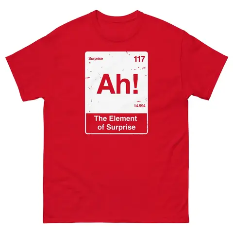 AH! The Element of Surprise Tee T Shirt PROJECT HAIL MARY Graphic Printing High-end Luxury Unisex Style Both of Men and Women