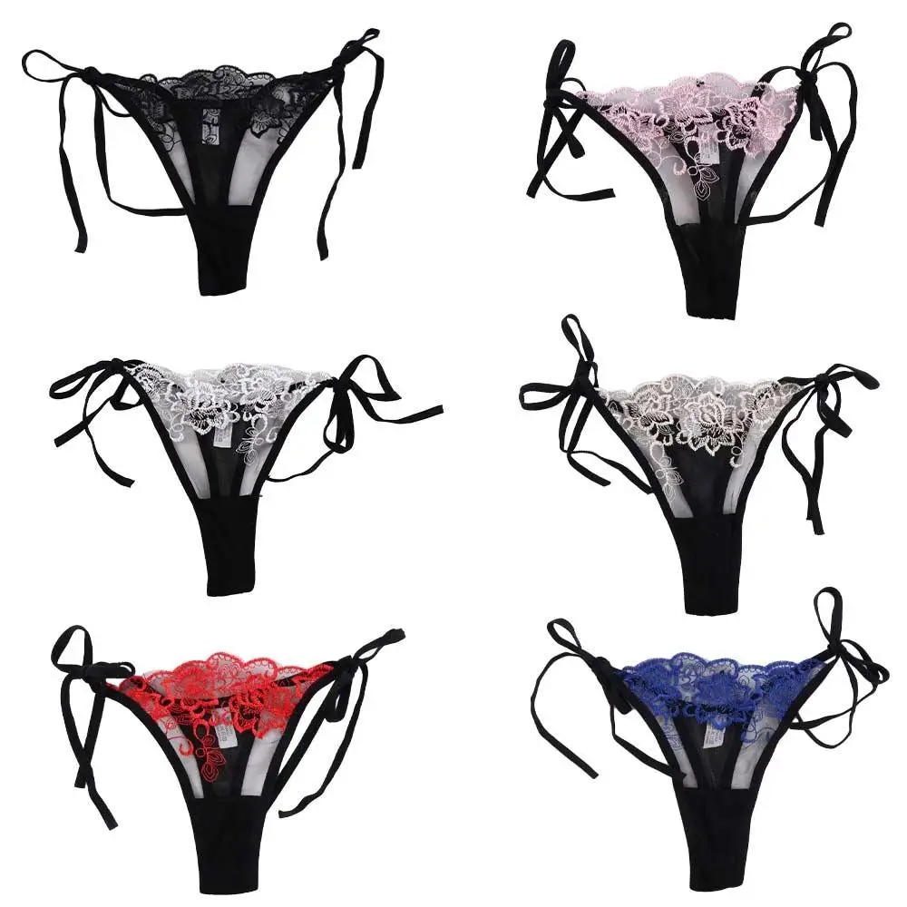 Nahtlose Frauen transparent aushöhlen Dessous Stickerei Höschen Höschen Unterwäsche Slip