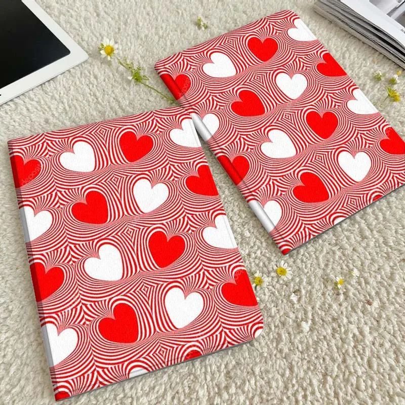 

Cartoon Red White Heart For Samsung Galaxy Tab S6 S7 S8 S9 S10 S11 FE Plus Lite Tablet Case