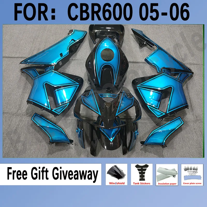 

New ABS Motorcycle Whole Fairings Kit for HONDA CBR600RR F5 2005 2006 CBR600 RR CBR 600RR 05 06 Bodywork Fairings Set Blue Black