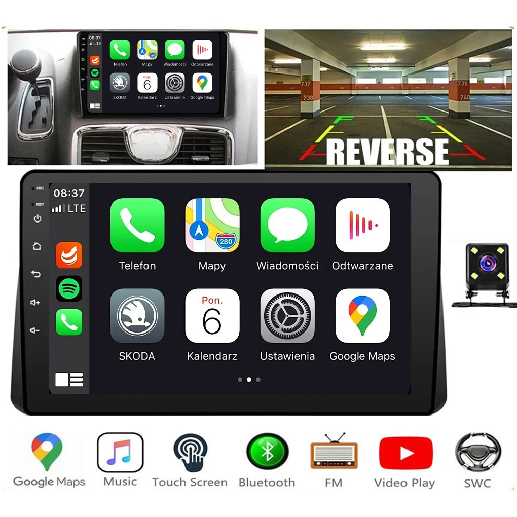 Android 14 Car Radio Multimedia Video Player for Dodge Grand Caravan 2011-2020 2 Din GPS Carplay Multimedia Car Stereo WiFi FM