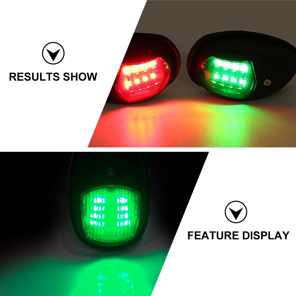 

2pcs Led Boat Navigation Lights Marine Bow Stern Signal Light For Yacht Pontoon Fishing Speed Boats High