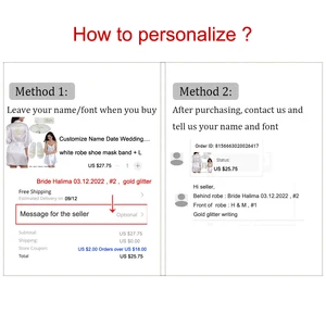 Bridal Bademant 12 Hauptverkäufe personalisierte Roben mit Namen - №3