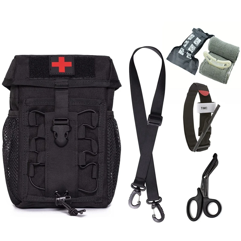 

Tactical First Aid Pouch Molle EMT Pouches with Elastic Ifak Pouch Survival Pouches Large Utility EDC Pouch Shoulder Bag