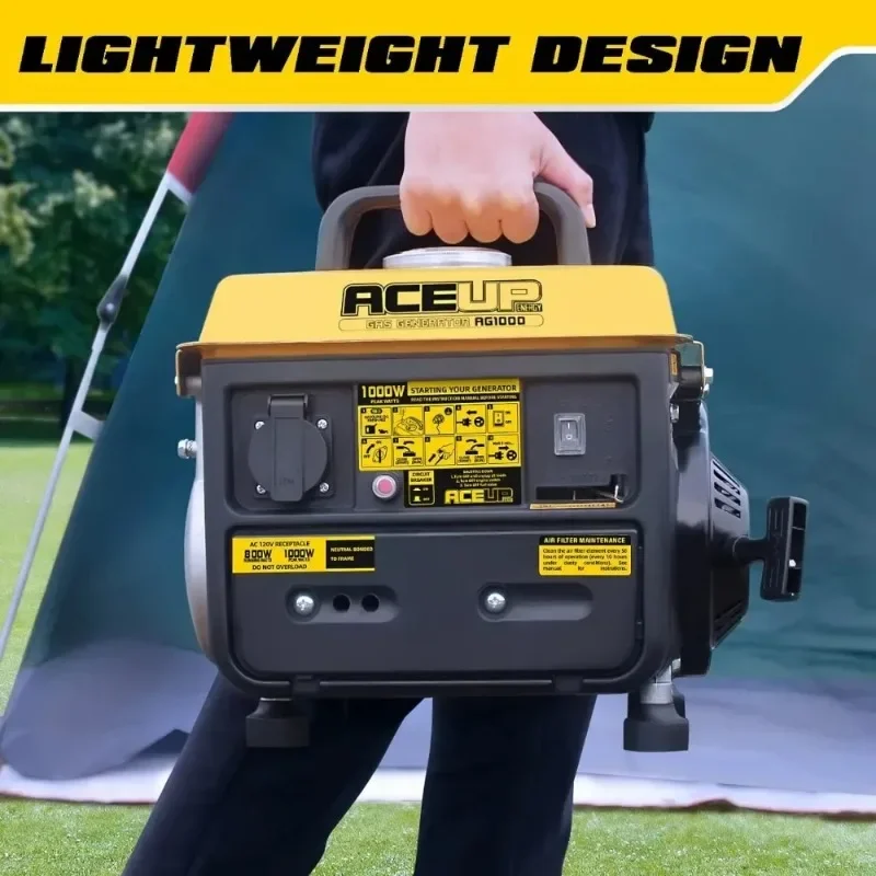 1,000W Gas-Powered Generator, Portable Generator Camping Ultralight, EPA & CARB Compliant