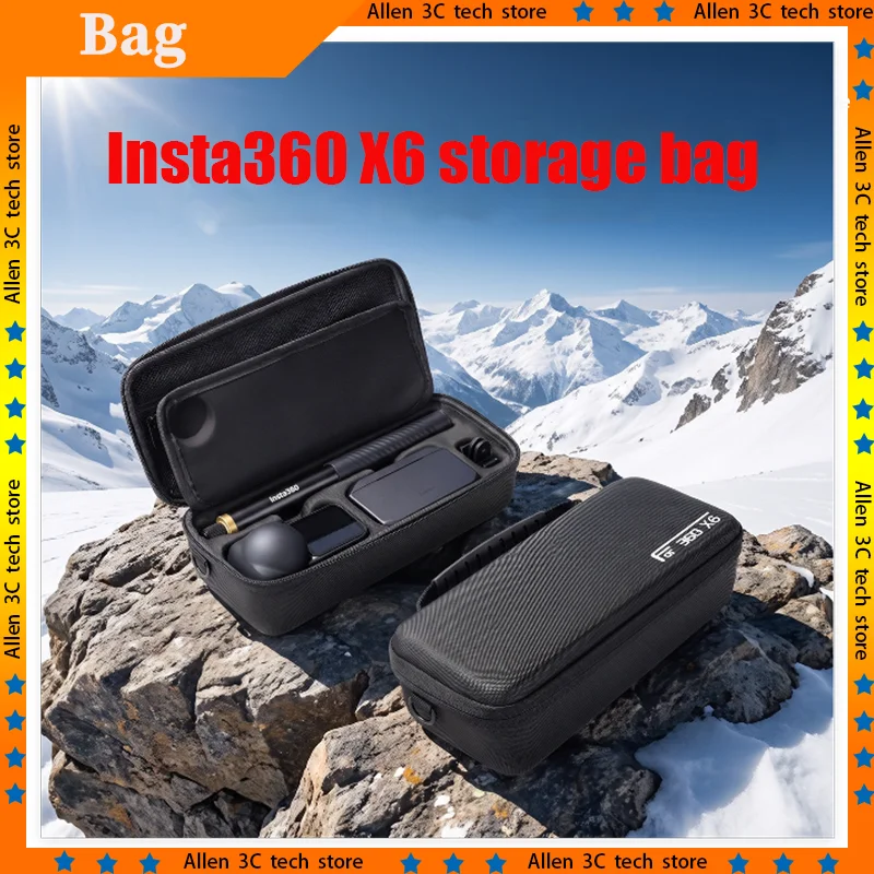 For Insta360 X6 Versatile Storage Bag Single Player Bag Portable Carrying Case Shockproof Handbag Travel Protection Accessories