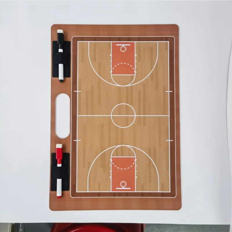 

1 Pc Portable Basketball Tactical Board Competition Training Erasable Clipboard Double-side Counseling Board for Referee Coach