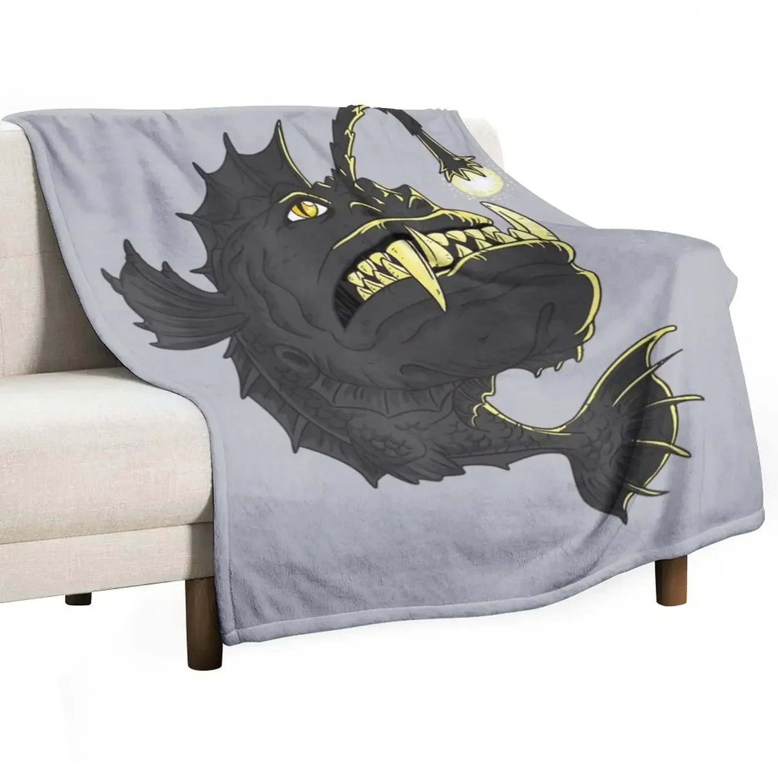 Angler Fish Deep Sea Fish Throw Blanket Sofas Decorative Beds Furrys manga Blankets