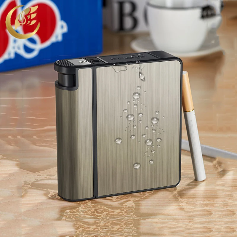 Portable Automatic Cigarette Case Metal Cigarette Boxes 20PCS Cigarette Holder Case Not Lighter Gadget For Men Christmas Gifts