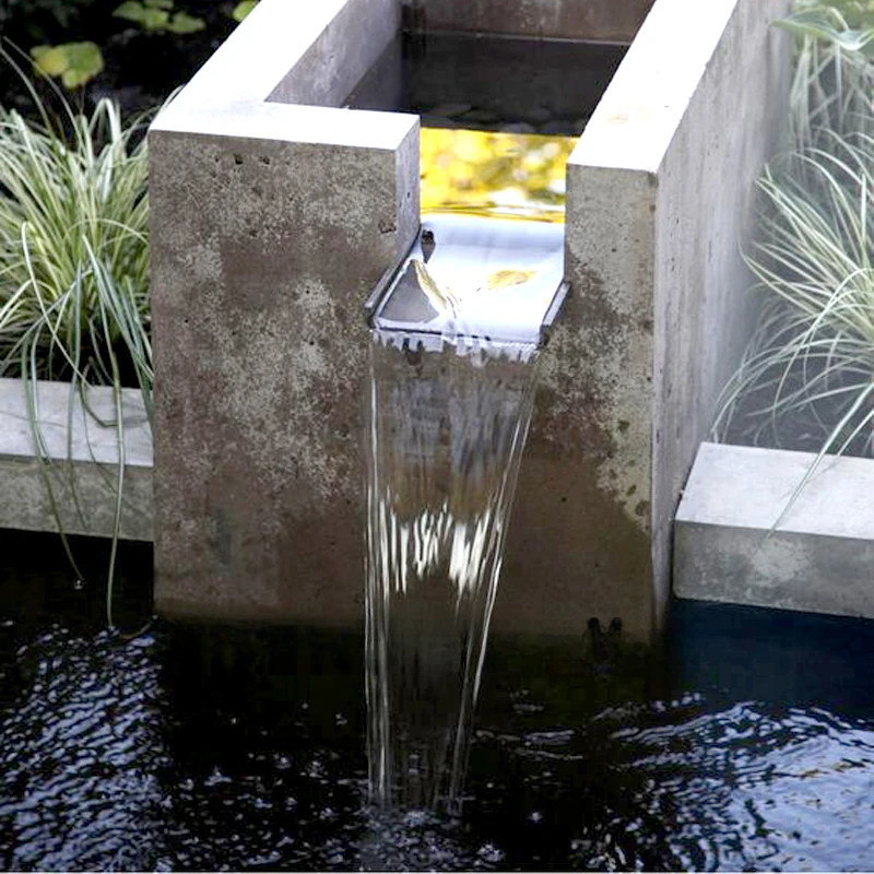 

Waterfall landscaping water curtain wall landscape fish pond outlet courtyard garden water wall stainless steel water feature