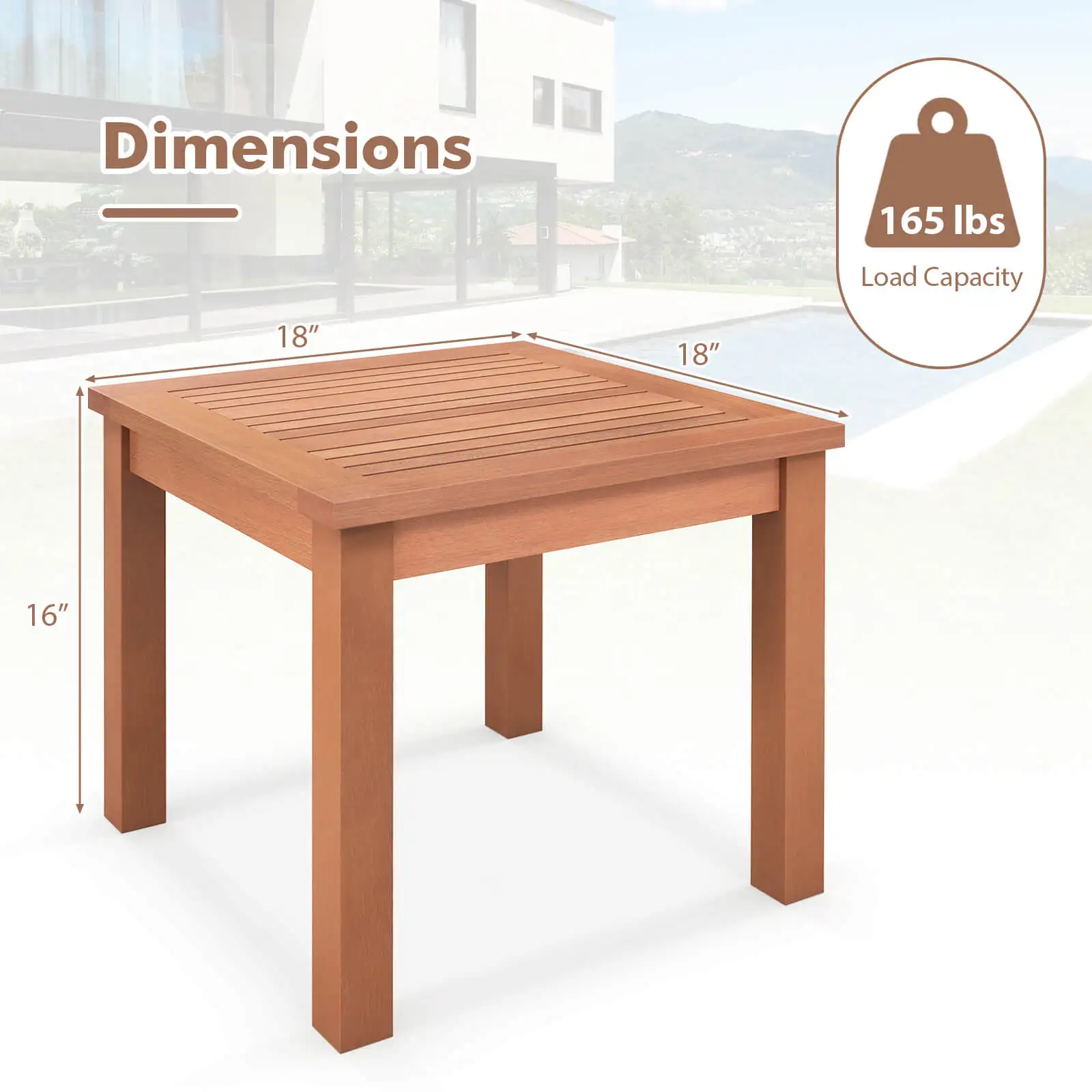 2PCS Outdoor Adirondack Side Table 18