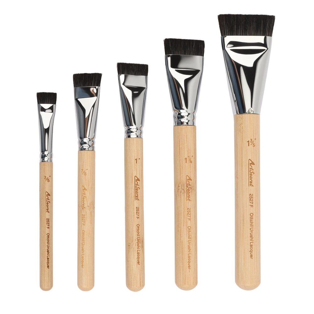 Artsecret Short Natural Hair Lacquer Urushi Brush Handmade Lacquerware Brush Oil Painting Tools 2527