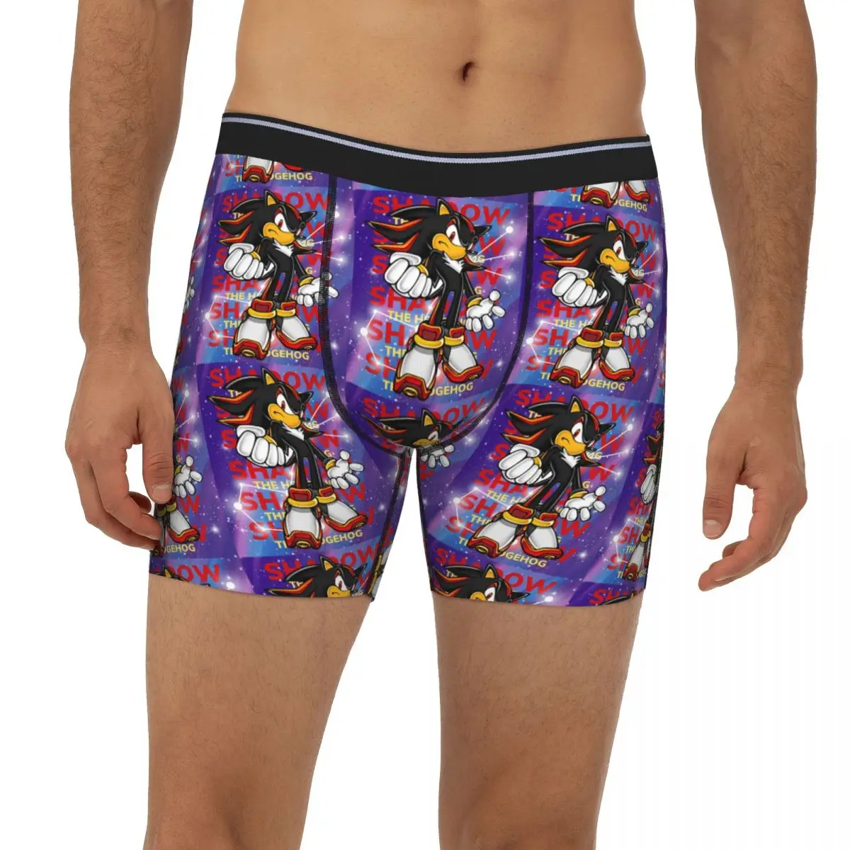 

Shadow The Hedgehog Long Boxer Underpants Short Men Panties Soft Underwear for Homme Man Boyfriend Gift