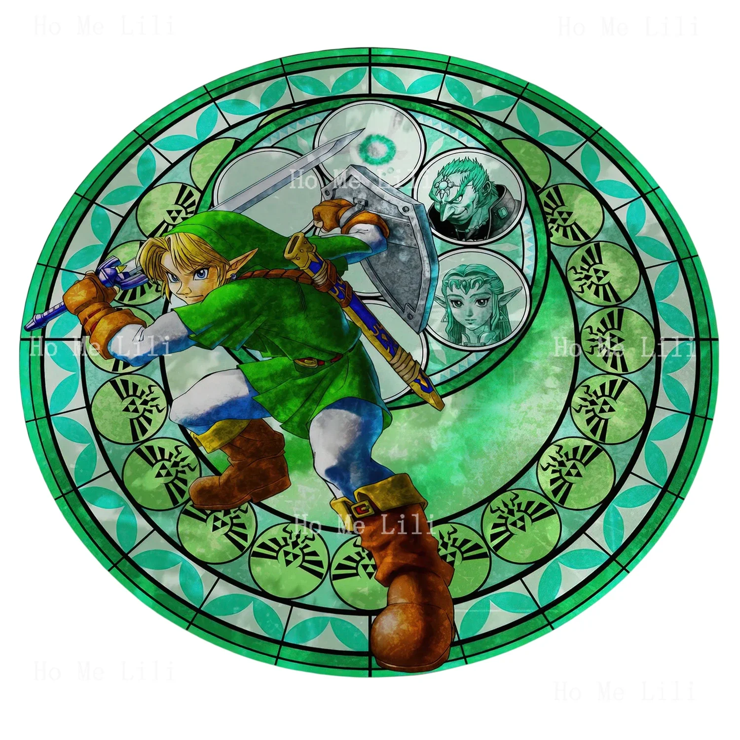 Zelda Comic Picture Round Area Rugs For Living Room Bedroom And Dining Room Decor view 3