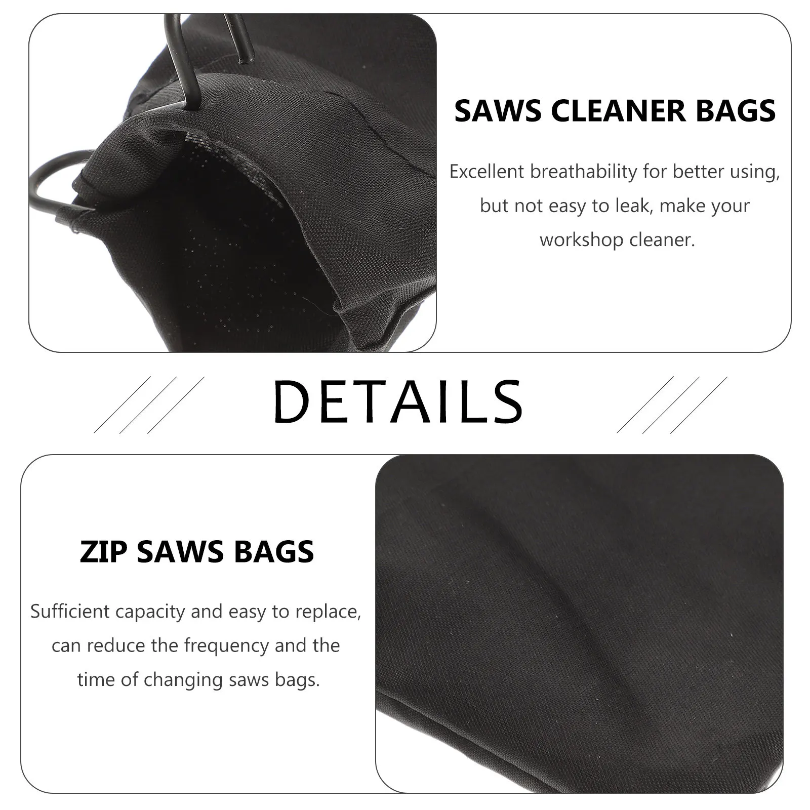 Saws Dust Collection Bag Universal Nylon Cutting Machine Cleaner Bag Large Capacity Zipper Closure Dust Collection Replacement