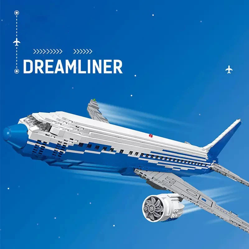 

80009, большой пассажирский самолет, настольный орнамент, модель самолета в сборе, детские строительные блоки на день рождения, игрушки, подарок