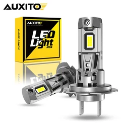 AUXITO 2Pcs Turbo LED H7 Canbus LED Headlight Bulb 120W Ultra Powerful H7 LED Car Light Lamp Error Free 22000LM White 6500K 12V