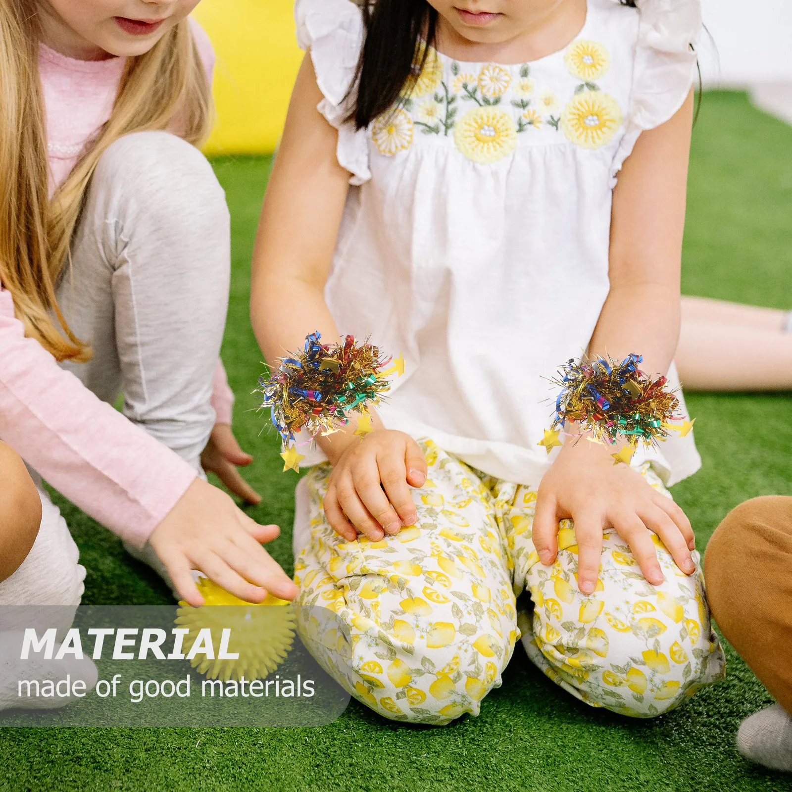 

6pcs 'S Hand Poms Bright Durable Cheerleading Pom Poms For Sports Dance Party Performance Portable Squad Supplies