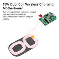 15W Dual Coil Wireless Fast Charging Module Type-C Wireless Charger PCBA Built in MCU 5W 7.5W 10W 15W For Smartphone Tablet