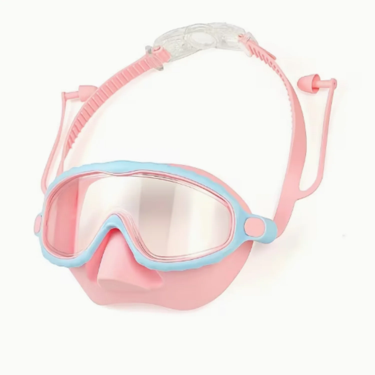 Large Frame Anti-Fog Swimming Goggles, Waterproof Glasses with Adjustable Strap, Clear Vision for Outdoor Water Sports