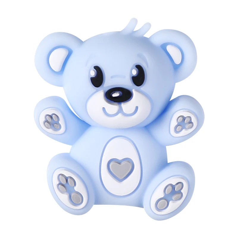 3D Bear Silicone Beads for DIY Keychains and Crafts