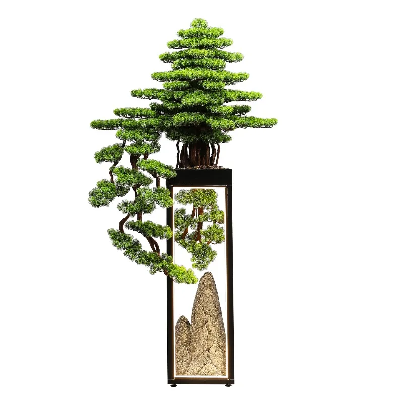 

Simulated welcome pine fake tree green plant decoration living room hotel clubhouse lobby entrance large floor ornament