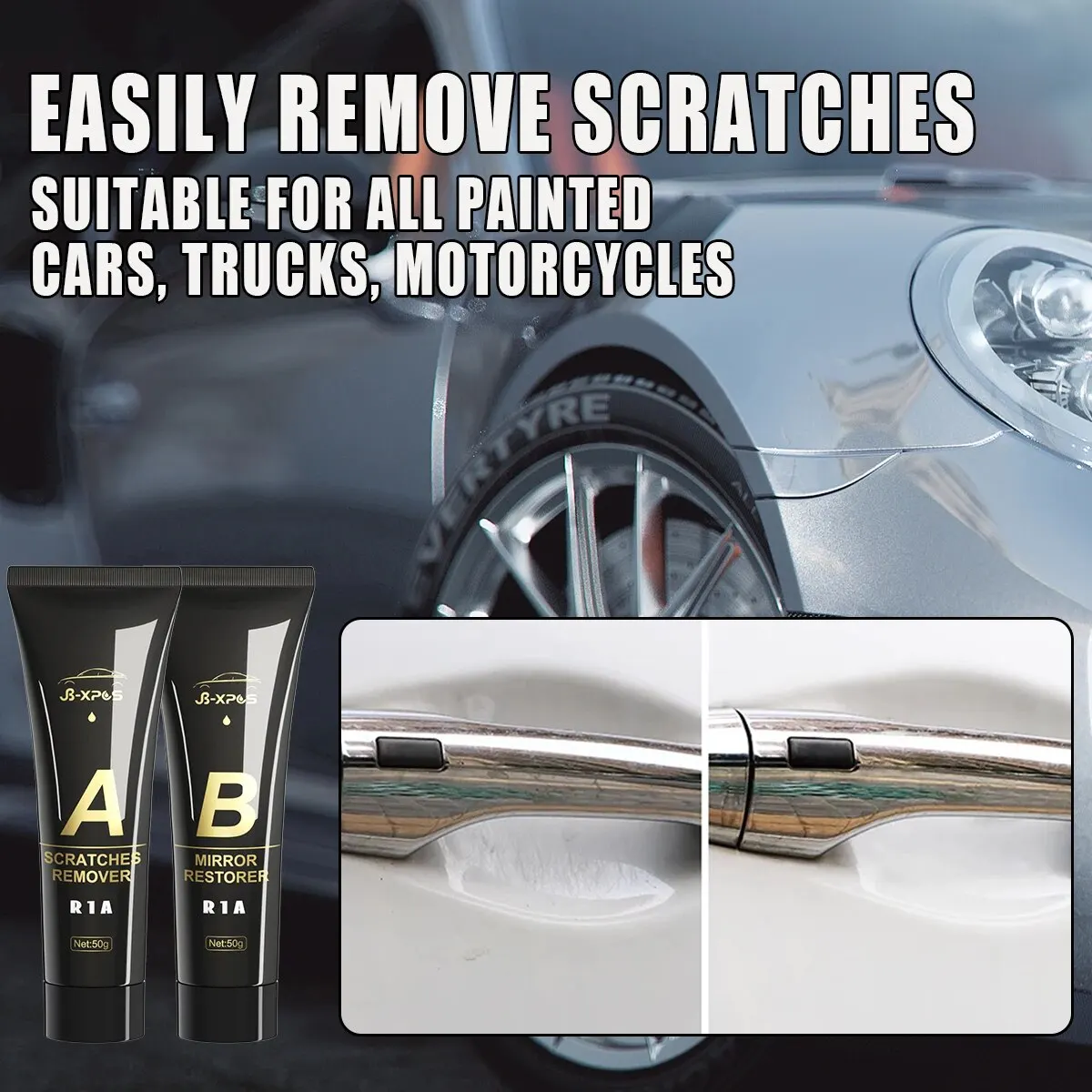 Car Scratch Repair Paste Paint Care Swirl Remover Polishing Auto Body Grinding Compound Anti Scratch Wax Tool JB XPCS R1