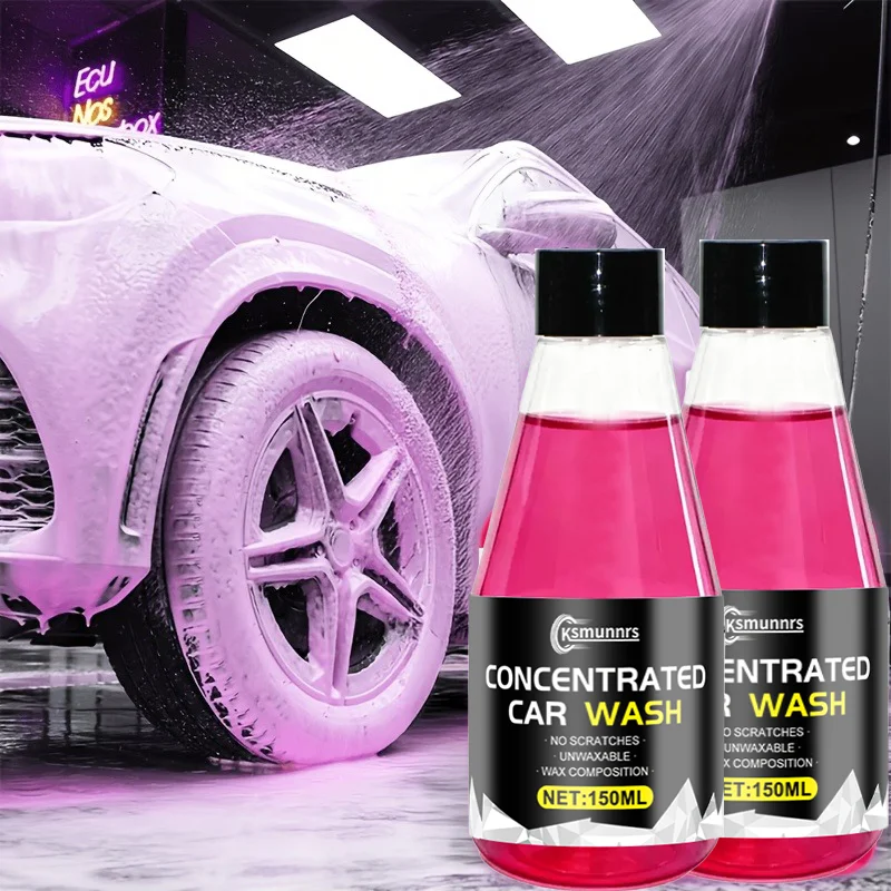 This  High-Concentration Pink Foam Car Wash Solution Is Compatible with for All Types of Vehicles. It Efficiently Eliminates