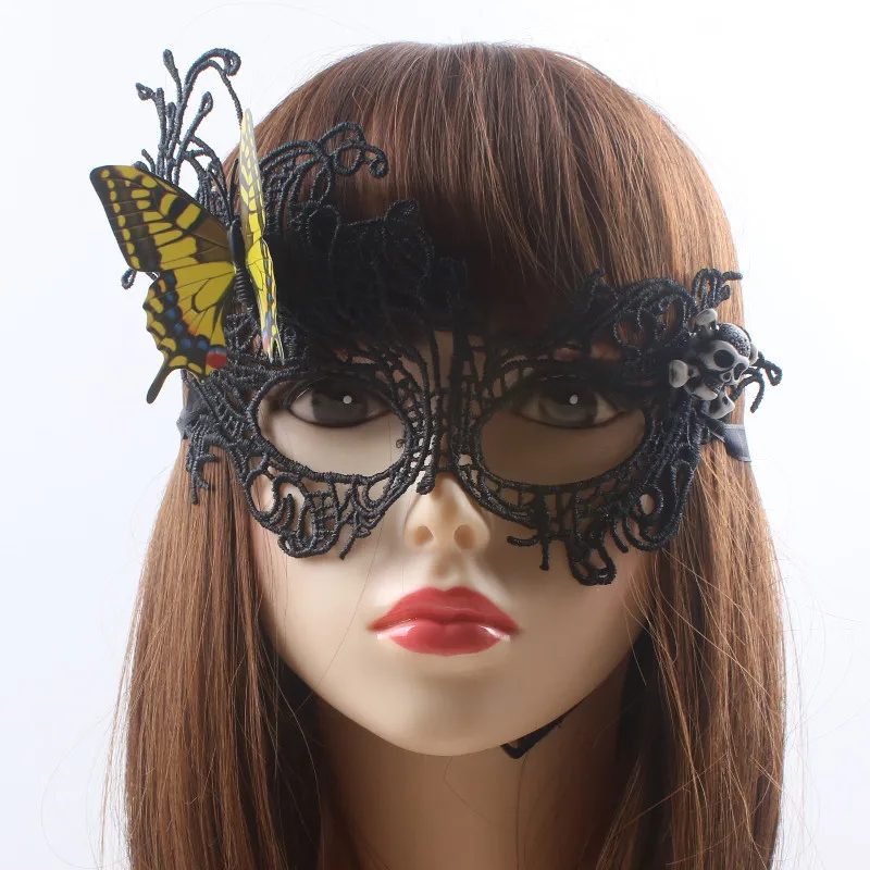 New Sexy Lace Mask Halloween Sexy Black Eye Mask Props Night Club Goddess Costume Ball Sexy Eye Mask