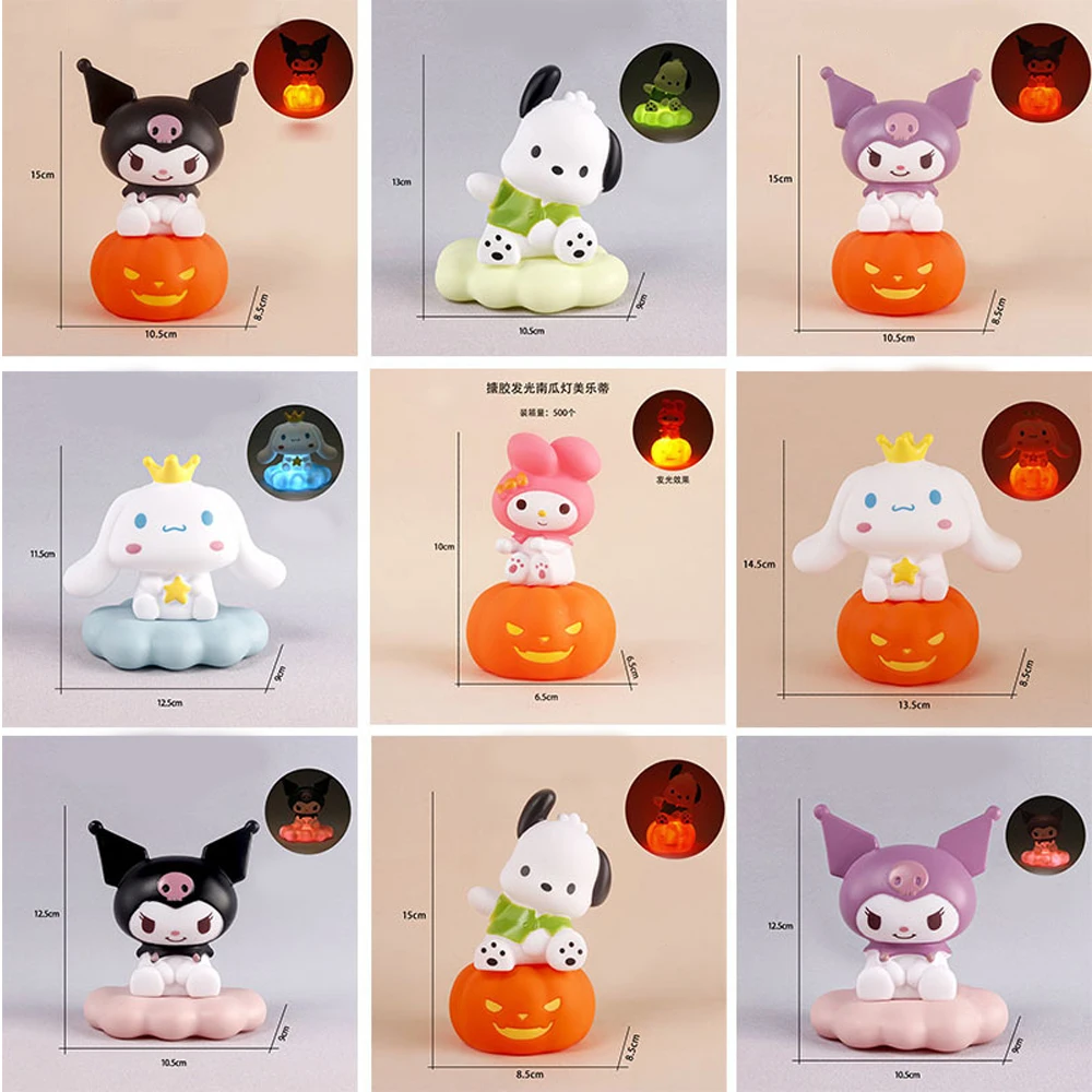 

Christmas Style Sanrios Night Light Enamel Cloud Cartoon Kuromi Cinnamoroll Pochacco Small Table Light Illuminating Decoration @