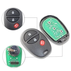 Télécommande de voiture pour Toyota Tundra Sicannelle, Sequoia, Keepoma, boîtier porte-clés, remplacement, entrée sans clé, 315Mhz, GQ43VT20T