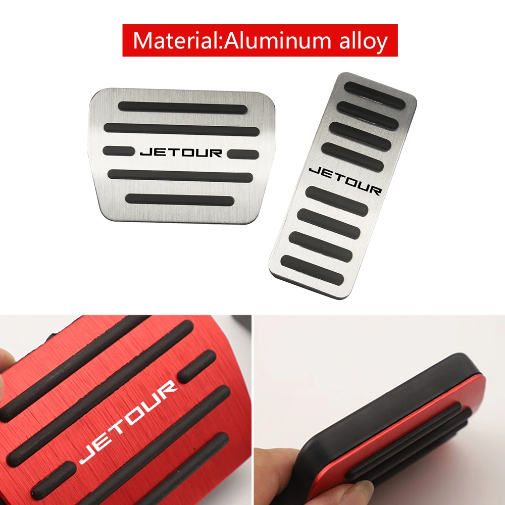 Car Pedals Cover Aluminum For Chery Jetour X70M 2020 2021 2022 Brake Gas Accelerator Non-Slip Foot Pedal Clutch Pad Accessories