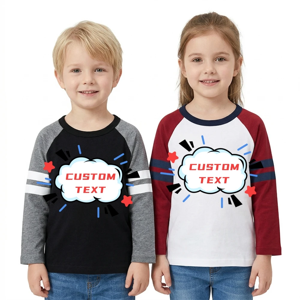 

Minimalist Personalized Kids Shirt Custom Name Toddler Tee Neutral Boy Girl Gift Make Your Own Logo Photo Text Design T-shirts