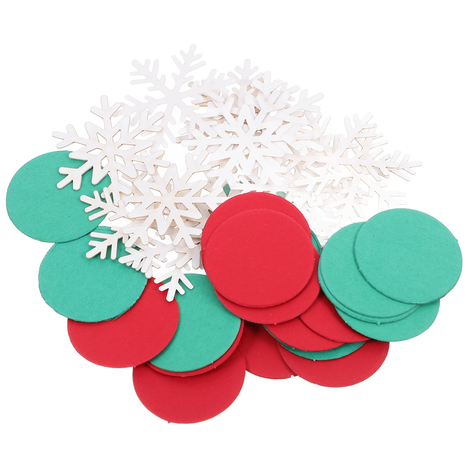 

1 set Snowflake Round Discs Christmas Table Decor Party Glitter Paper Multifunctional Confetti Holiday New Year Celebrations