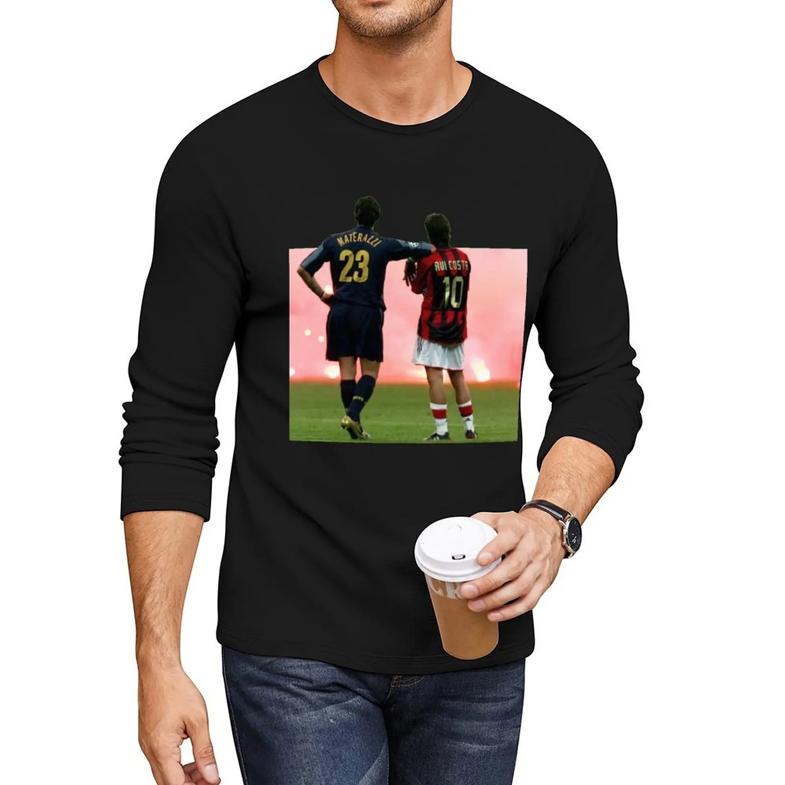 Materazzi-Rui Costa, длинная футболка 10-23, винтажная футболка, новое издание, футболка с животным принтом, рубашка для мальчиков, футболки для мужчин Materazzi-Rui Costa, длинная футболка 10-23, винтажная футболка, новое издание, футболка с животным принтом, рубашка для мальчиков, футболки для мужчин