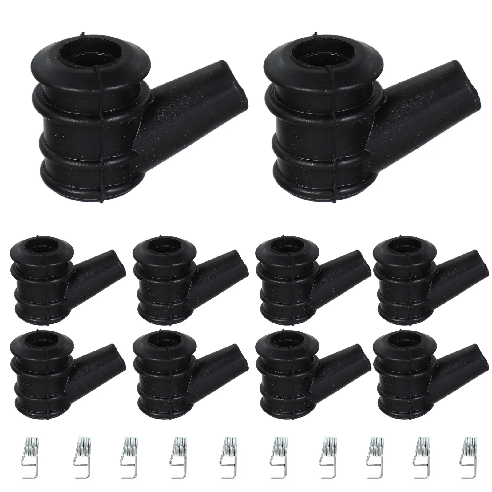 

10 Pcs Spark Plugs Ignition Cap High Pressure Cover Engine Boot for Chainsaw Circlip Outdoor Equipment Parts Black Portable