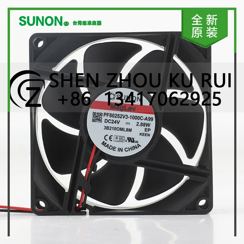 

Новый Sunon 5 В 12 В 48 В постоянного тока 24 В 2,88 Вт AC EC 8025 80X80X25MM 8 см корпус маглев тихий двухпроводной PF80252V3-1000C-A99 охлаждающий вентилятор