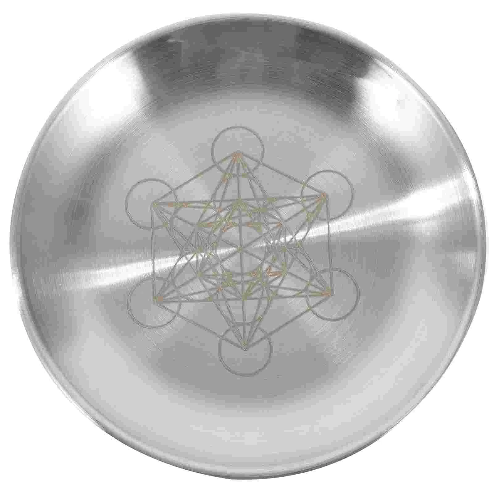 

Table Decor Pentagram Decorative Tray Stainless Steel Gold Plate Metal Altar Silver