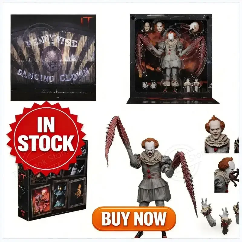 

In Stock NECA Pennywise Joker Figure Collectible Horror Doll Halloween Decor Christmas Birthday Gift