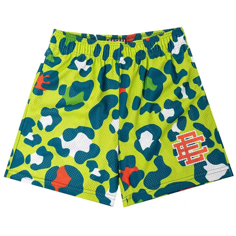 Edalson-shorts estampados florais clássicos para homens, shorts básicos de malha para academia, basquete, praia, novo design de verão